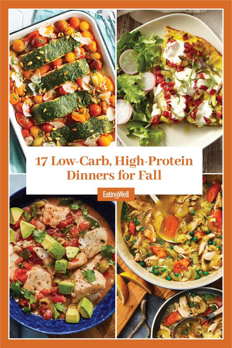 Cena de baja proteína de otoño a alta proteína cena 17 collage