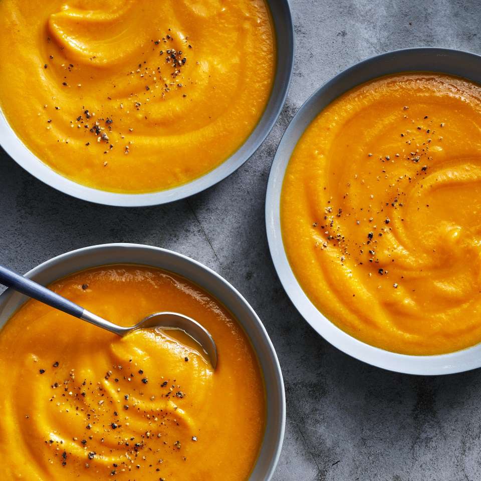 Sopa instantánea de crema de zanahoria