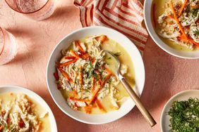 Foto de receta de sopa de espinacas y pollo