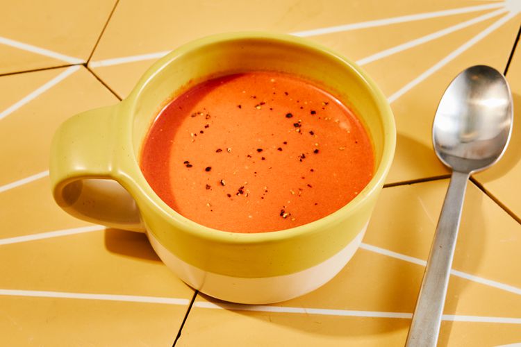 Foto de receta de sopa de taza mate cremosa rápida
