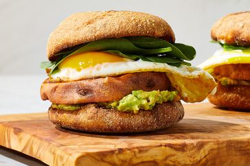 Foto de receta de sándwich de desayuno de camote al horno
