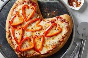 Pizza en forma de corazón