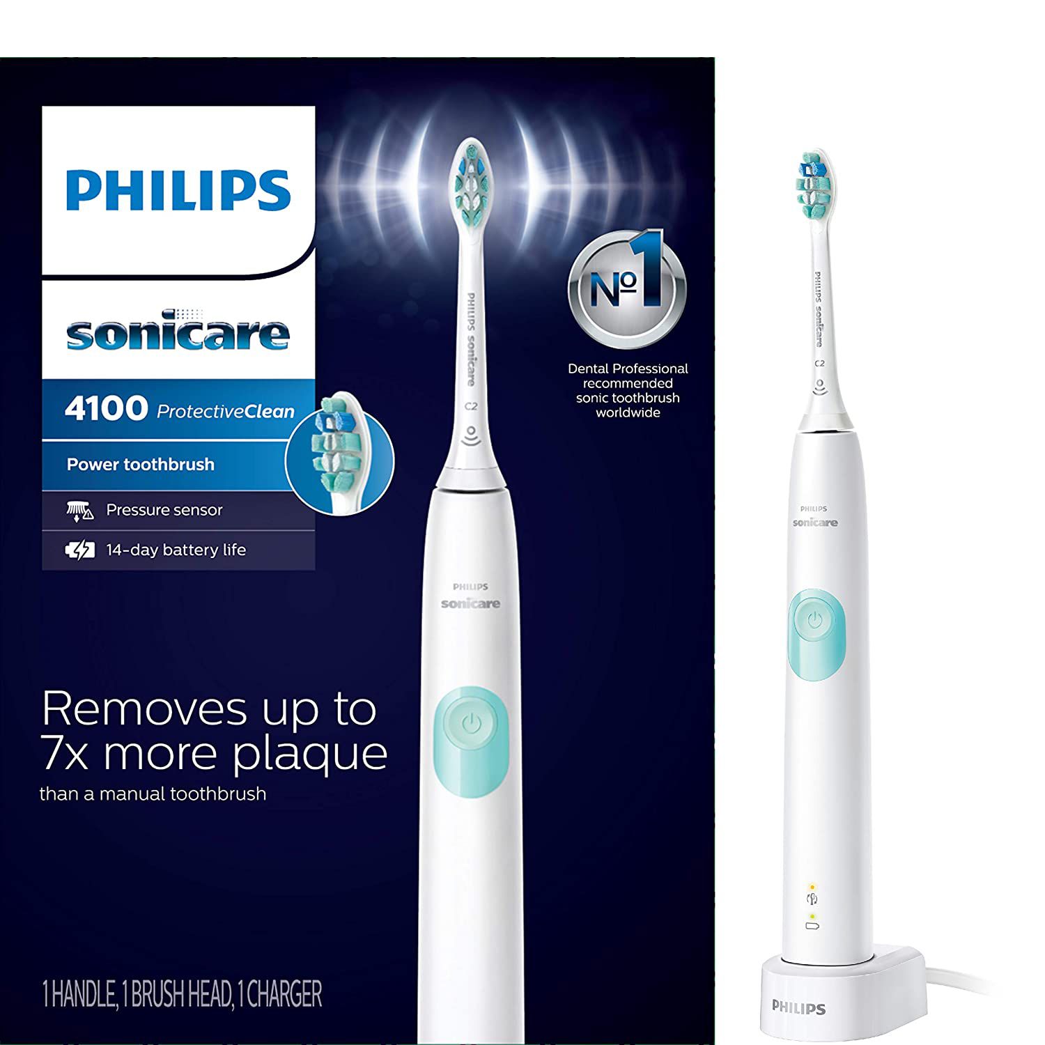 Philips Sonic Care Protectiveclean 4100 Cepillo de dientes eléctrico recargable