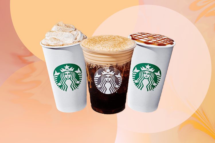 Collage de bebidas de otoño de Starbucks