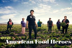 Un retrato de Treviño Sauceda con 2021 American Food Heroes escrito debajo del marco.