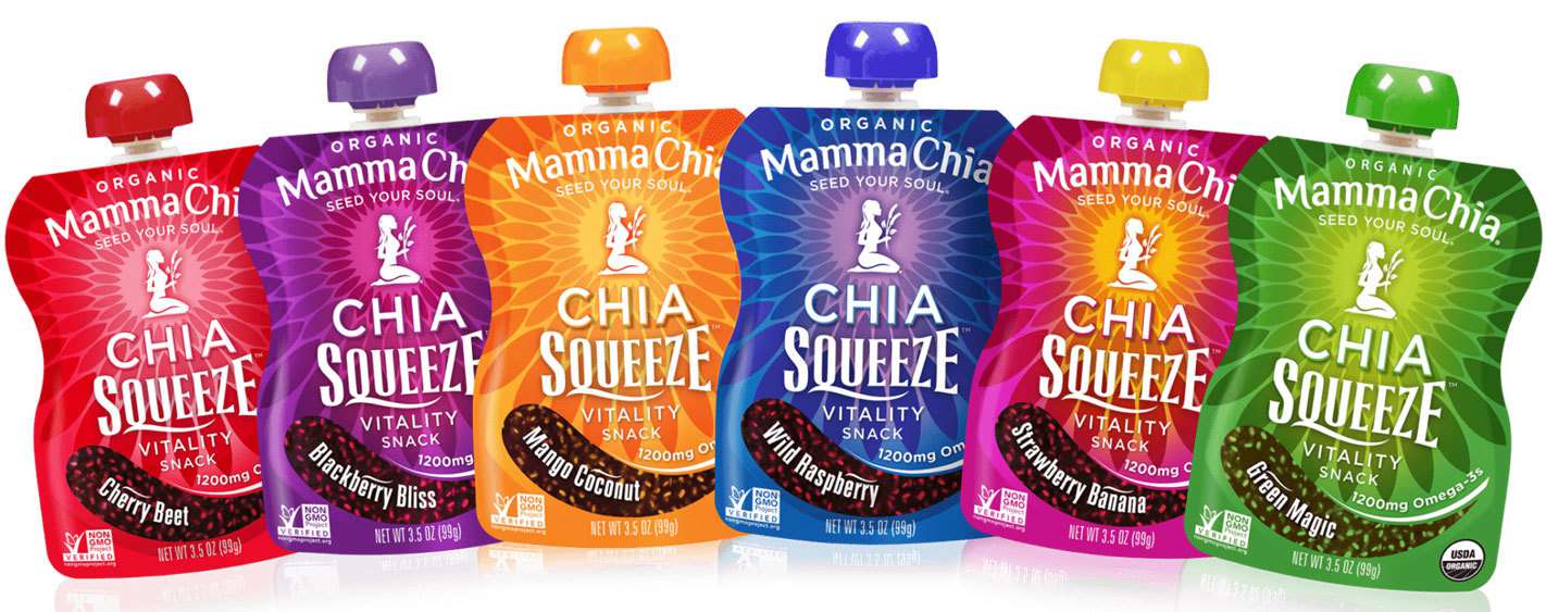 Bolsa para apretar de chía de la marca Mamma Chia Squeeze
