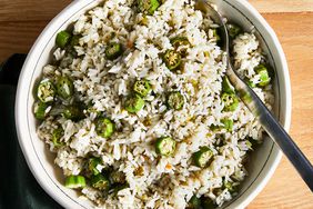arroz y okra