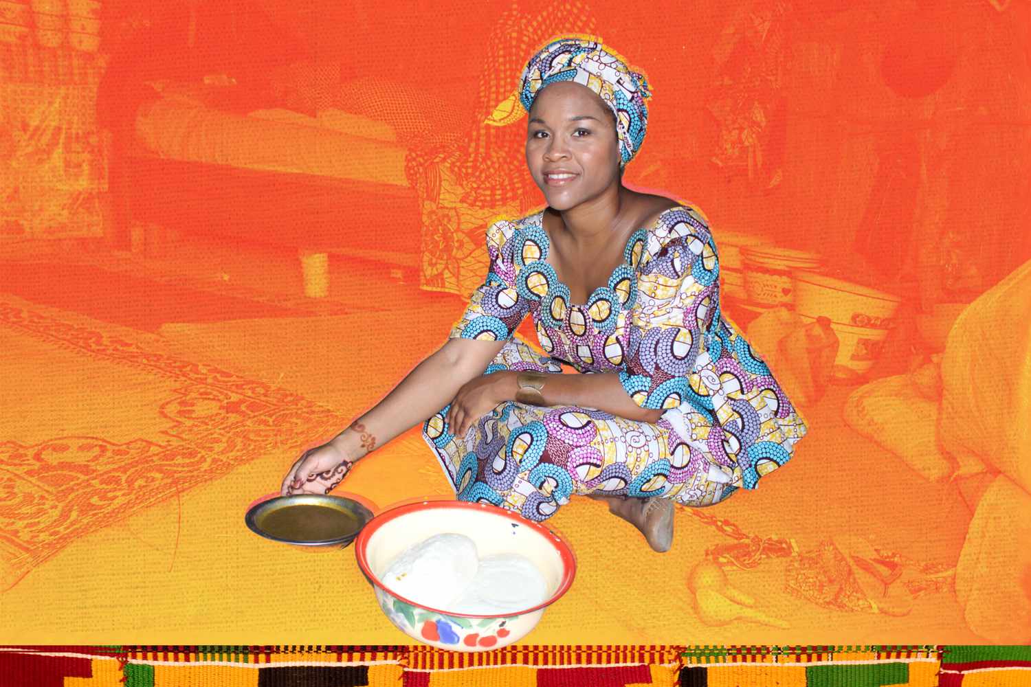 Fotos que estoy comiendo baobab mientras viajo a Nigeria