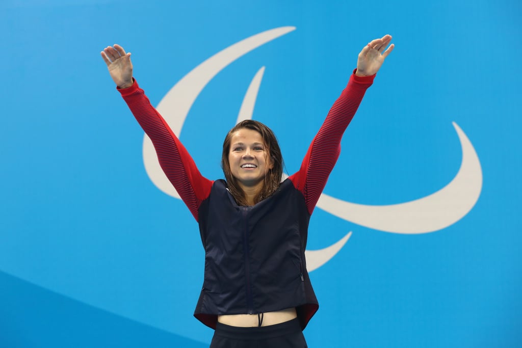 Brasil, Río de Janeiro-septiembre 10: Ceremonia de medallas femeninas, medallista de oro estadounidense Rebecca Meyers